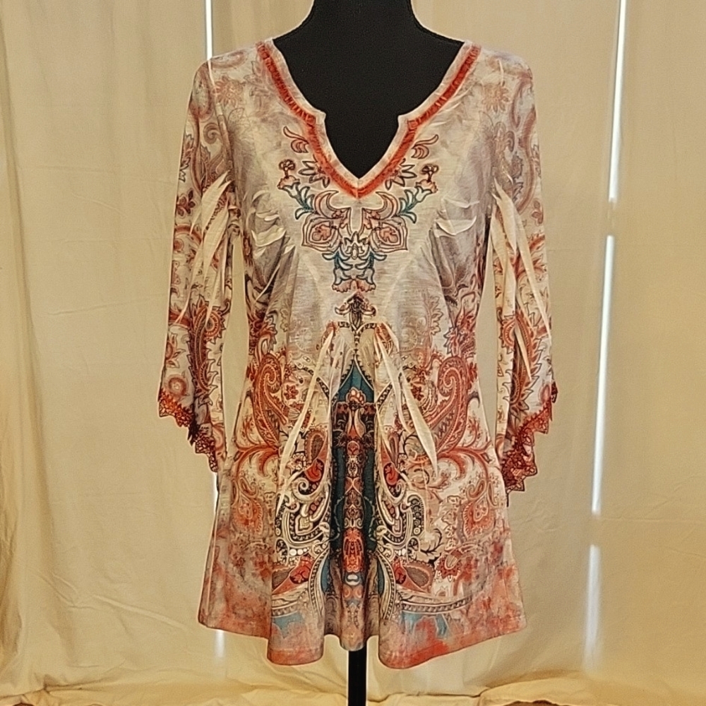 NWT Live and Let Live v-neck tunic